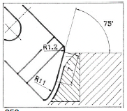 MIRA formtool 75° - 1 angle type B - 353B