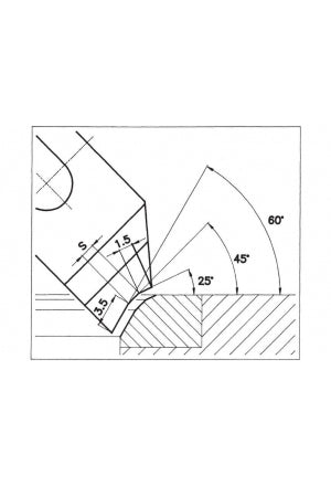 MIRA Formtool extra hard 1.5/45º - extra short - 115CX