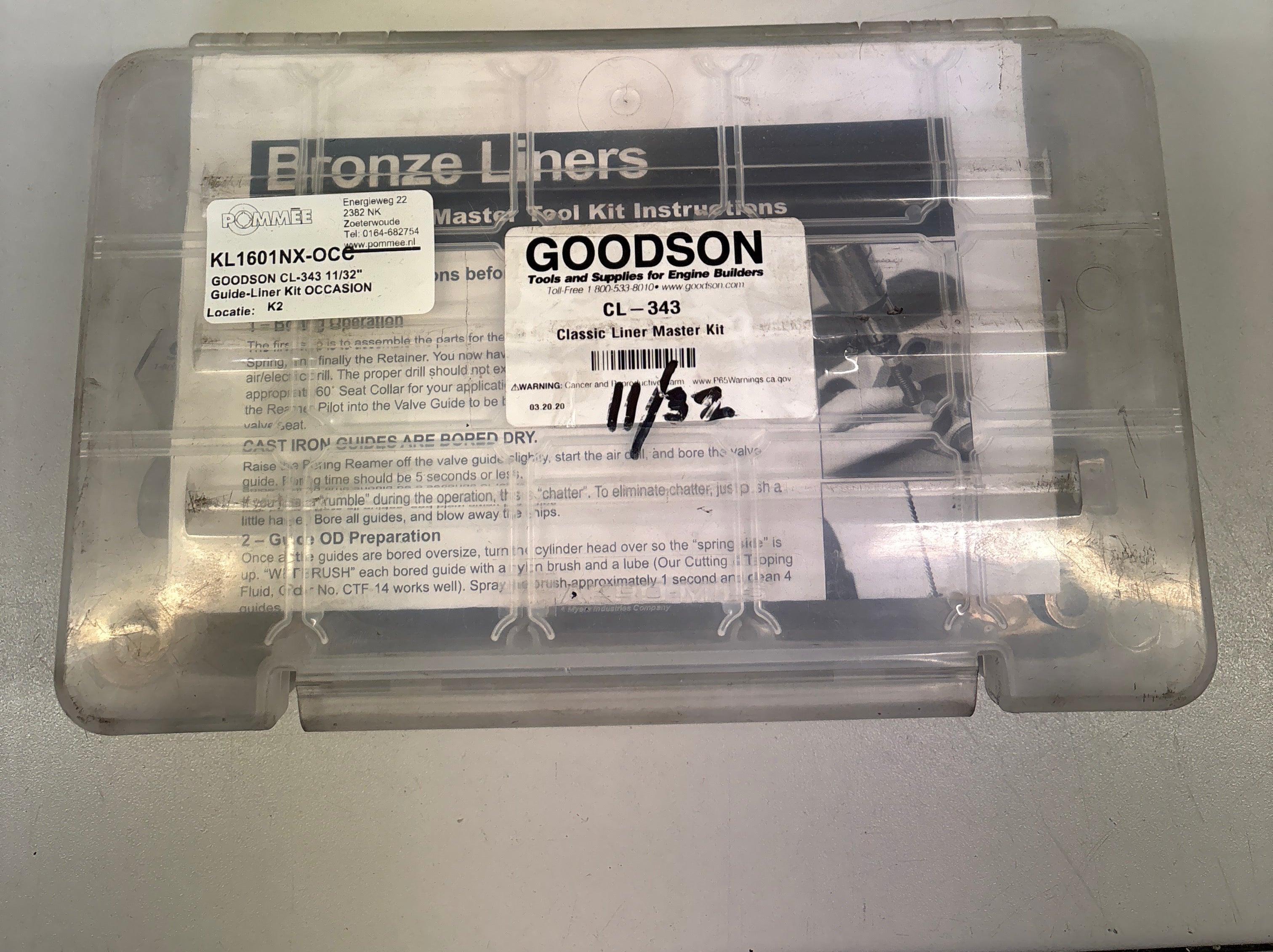 GOODSON CL-343 11/32" Guide-Liner Kit OCCASION