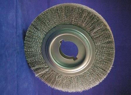 Steel cleaning brush 250x25mm arbor hole 54.4mm