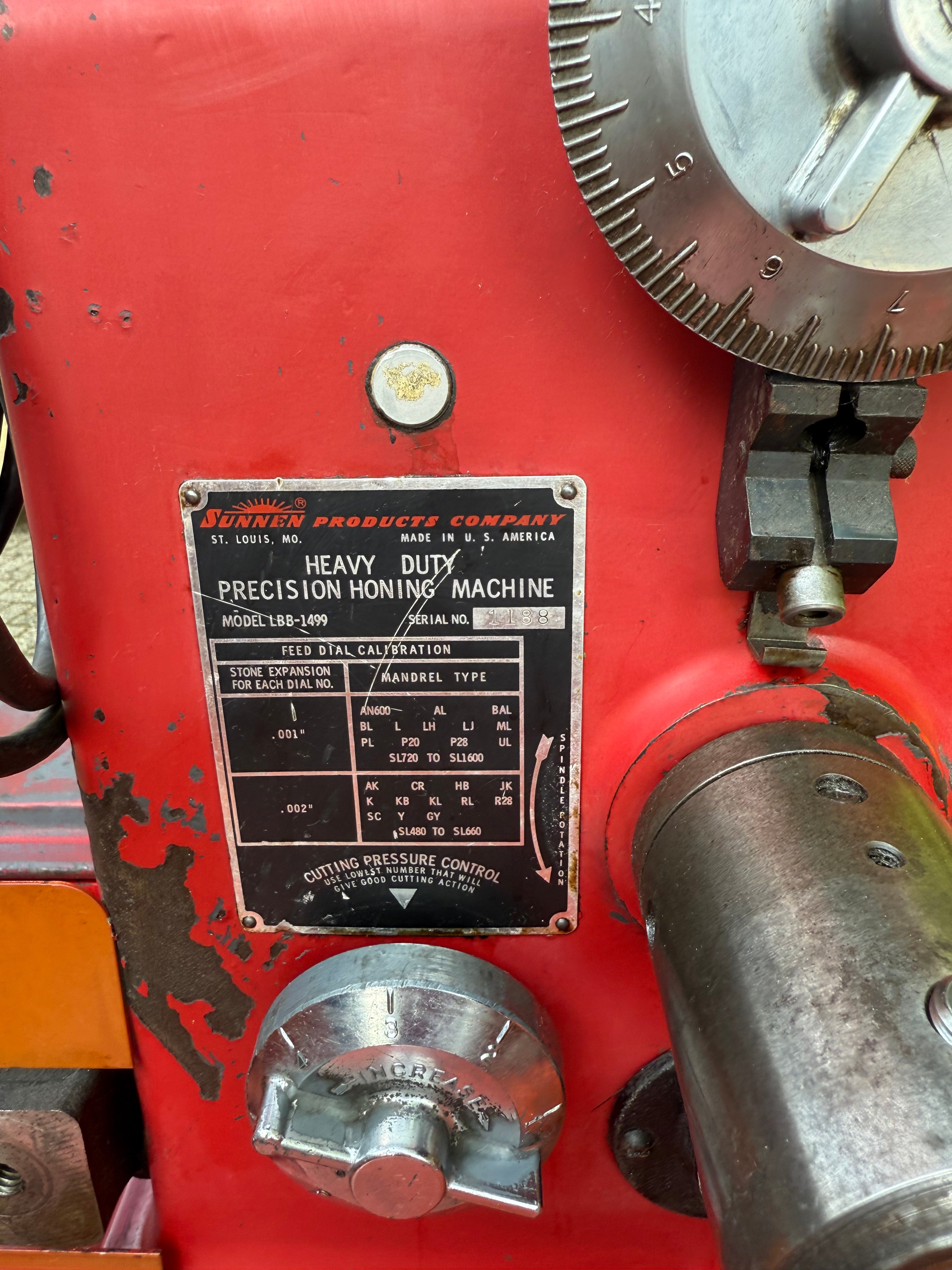 SUNNEN LBB 1499 Honing Machine Occasion