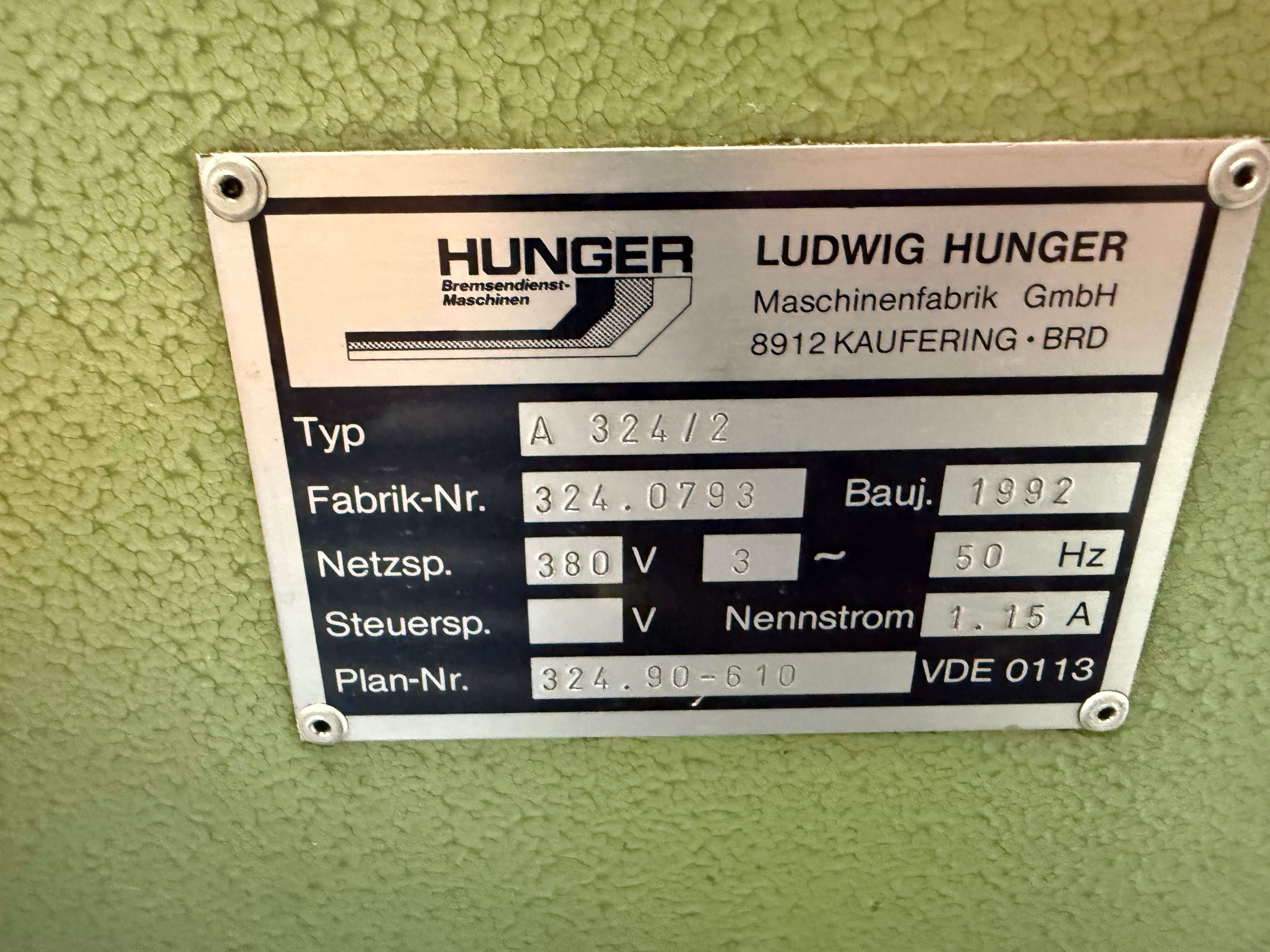 HUNGER A324/2 Brake disc & drum lathe