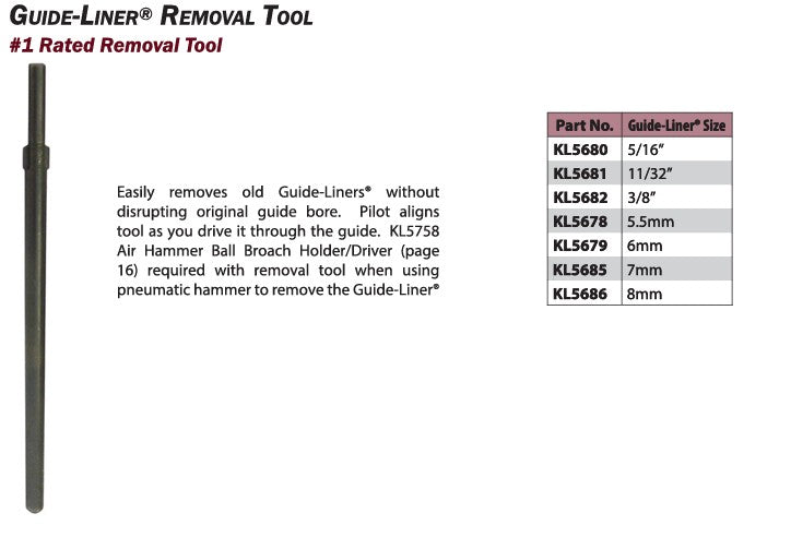 K-LINE Bronze Bullets Guide-Liner Removal Tool