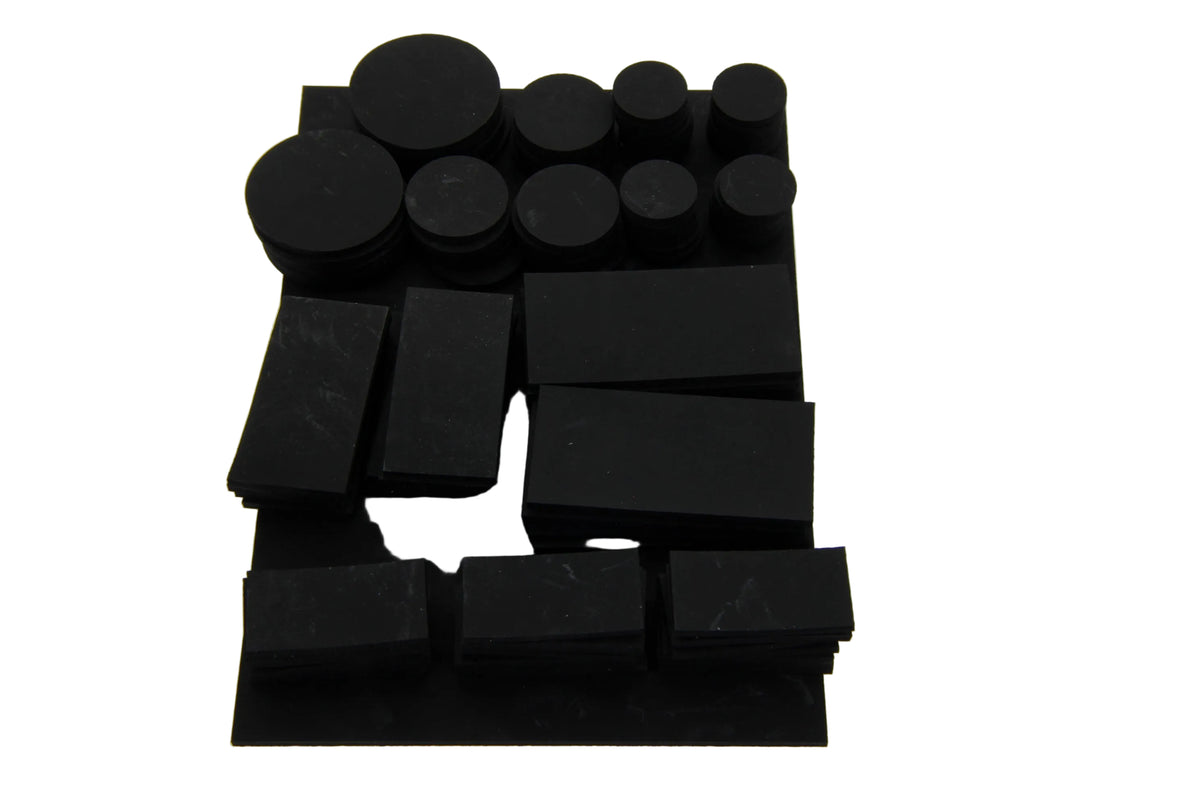 SERDI kit of black rubber pads, various sizes for SPT-machines - 010056