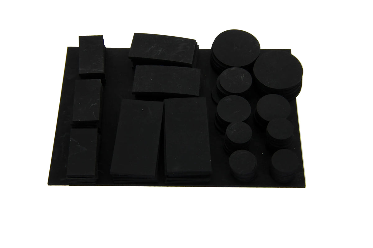 SERDI kit of black rubber pads, various sizes for SPT-machines - 010056