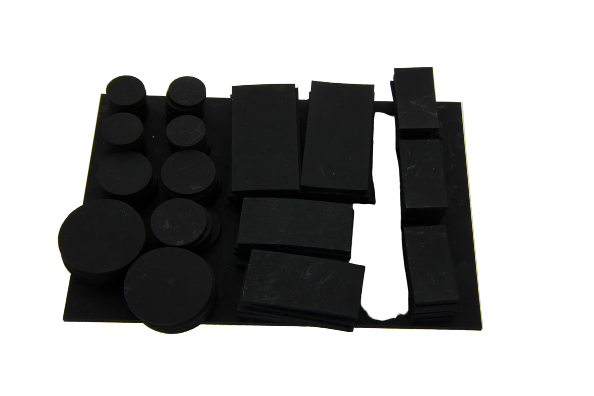 SERDI kit of black rubber pads, various sizes for SPT-machines - 010056