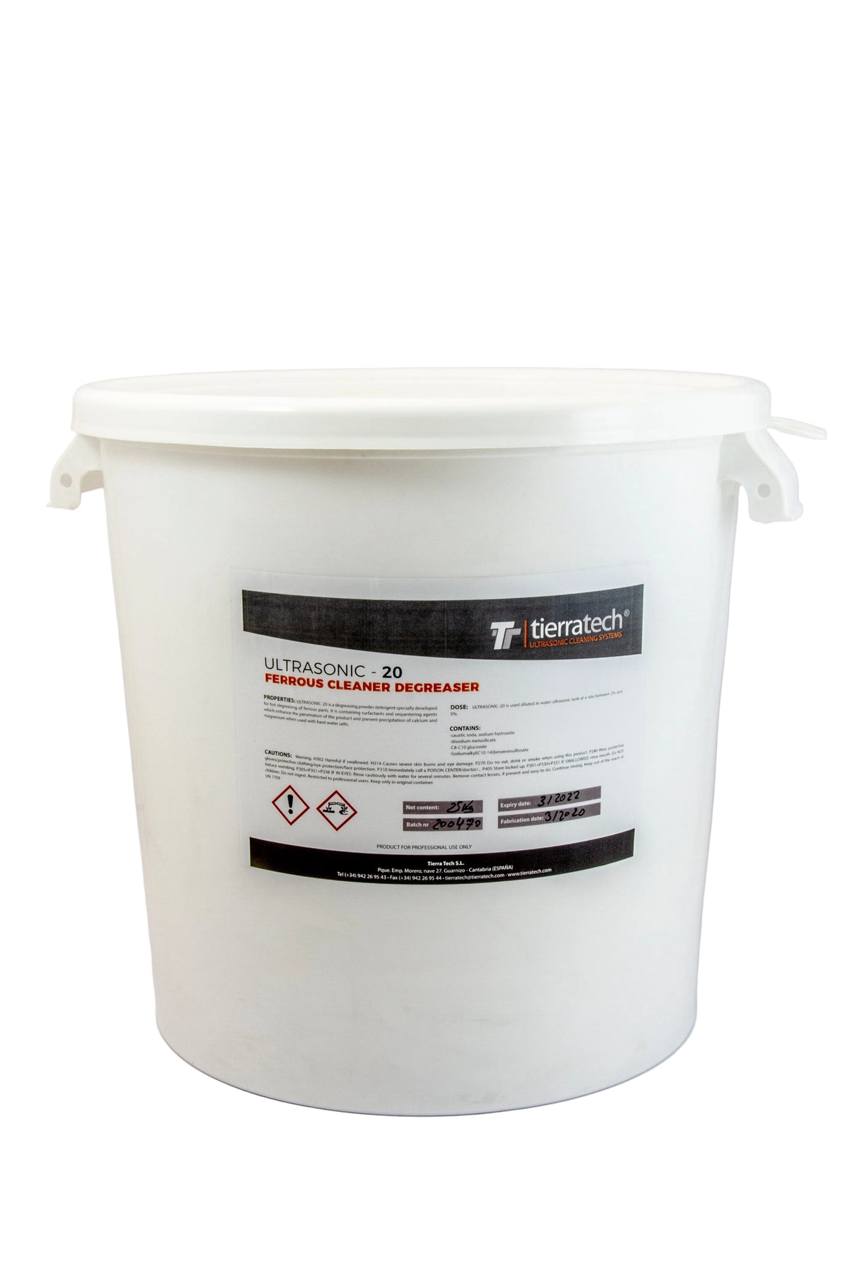 Tierra Tech ULTRASONIC-20 cleaning product - metals (no Alu) (5%) - 25kg