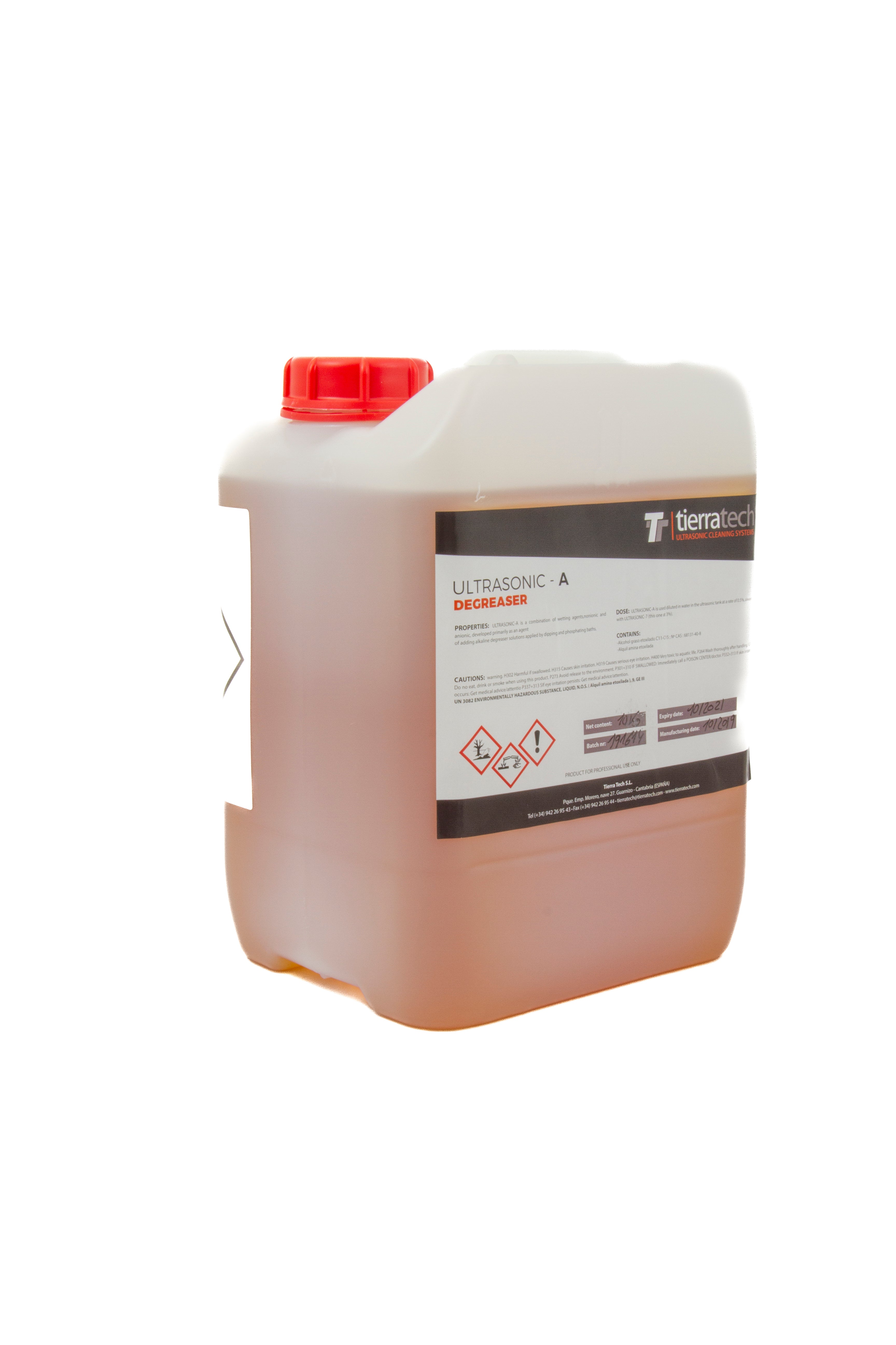 Tierra Tech ULTRASONIC-A cleaning product - ALL metals - mix with nr.7W (0.5%) - 10kg