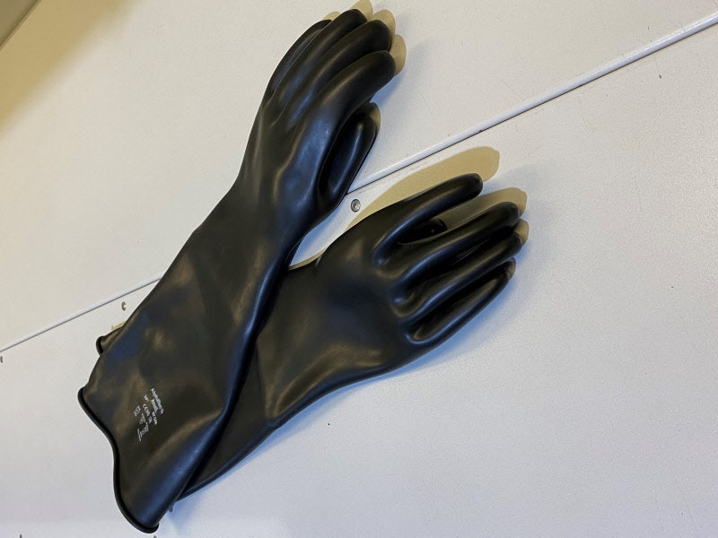 SME Lavapen set latex gloves 660mm - black