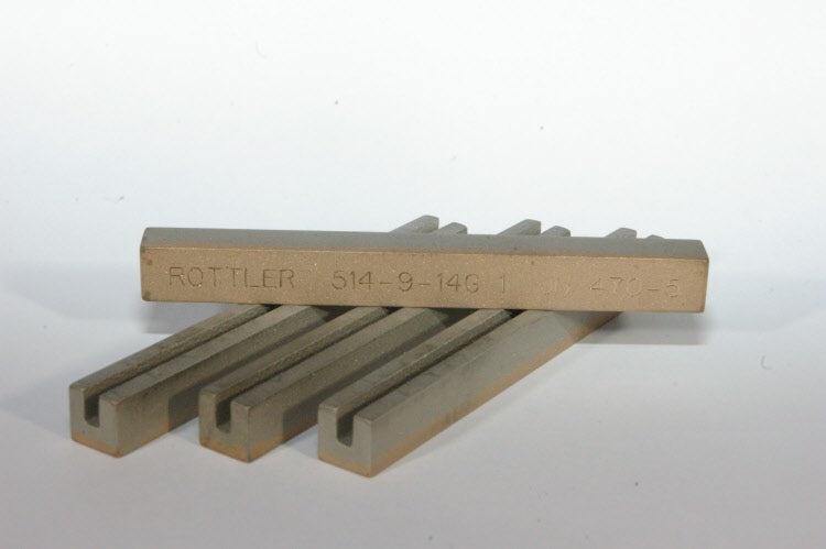 Diamond stones, 325/400 grit, 4" (102mm) long set of 4, 24-30Ra (.6-.75um)