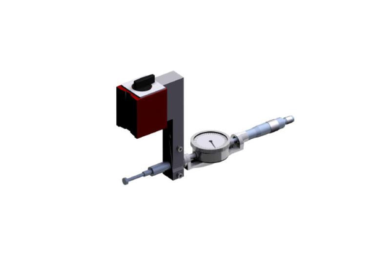 COMEC Dial gauge with micrometer (millimeters) and magnetic base