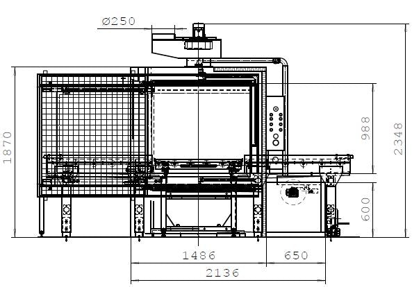 TEIJO C-1200-11SS Cleaning Machine with pneumatically controlled sideways opening door