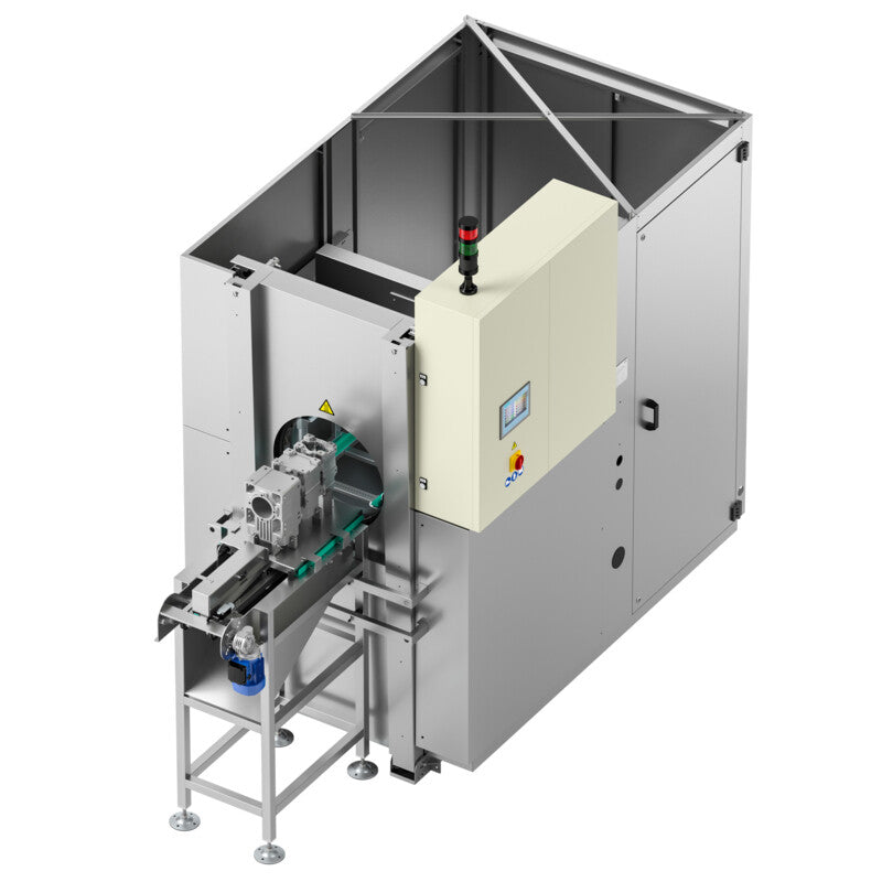 ROTOR 2B Automatic spray and hydrokinetic immersion parts washer with rotation on horizontal axis, with double tank