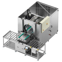 ROTOR 1B Automatic spray and hydrokinetic immersion parts washer with rotation on horizontal axis