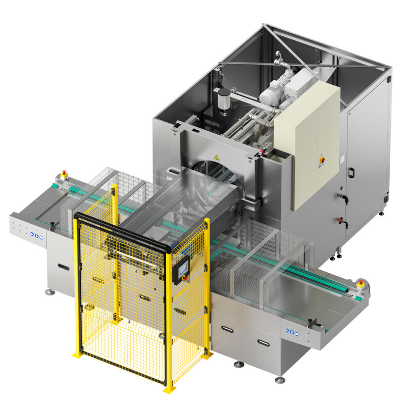 ROTOR 3B Automatic spray and hydrokinetic immersion parts washer with rotation on horizontal axis, with triple tank