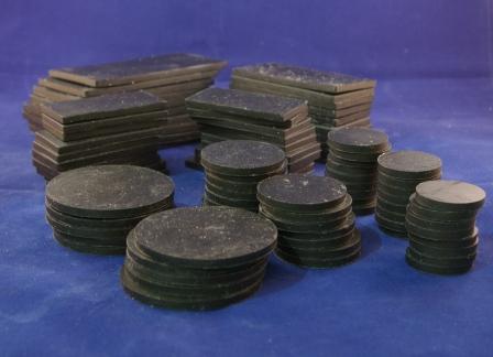 SERDI kit of black rubber pads, various sizes for SPT-machines