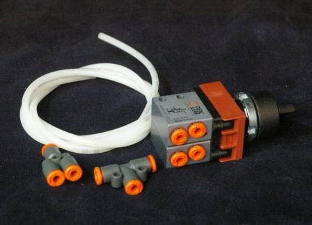SERDI universal pneumatic clamping knob 2/4 hose connectors