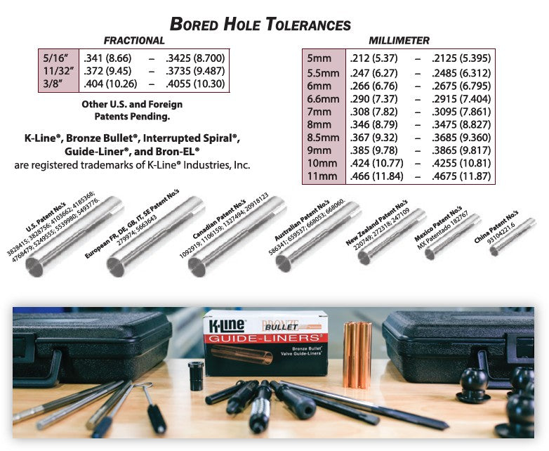 K-Line® Bronze Bullet® Valve Guide-Liners®