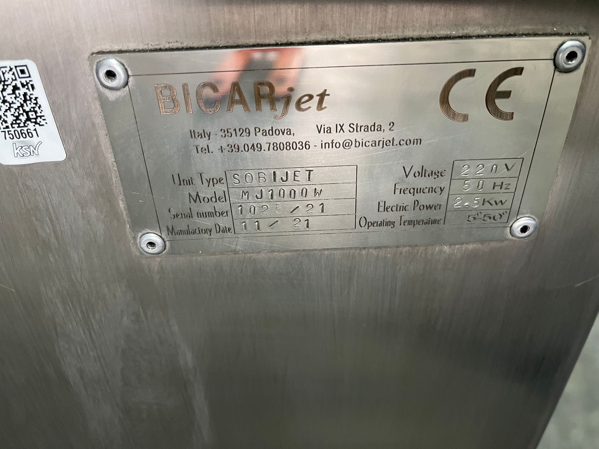 BICARJET  MJ1000 Soda Blasting Cabinet Occasion