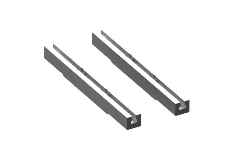 COMEC H=49mm  L=405mm Pair of one groove Parallel Supports