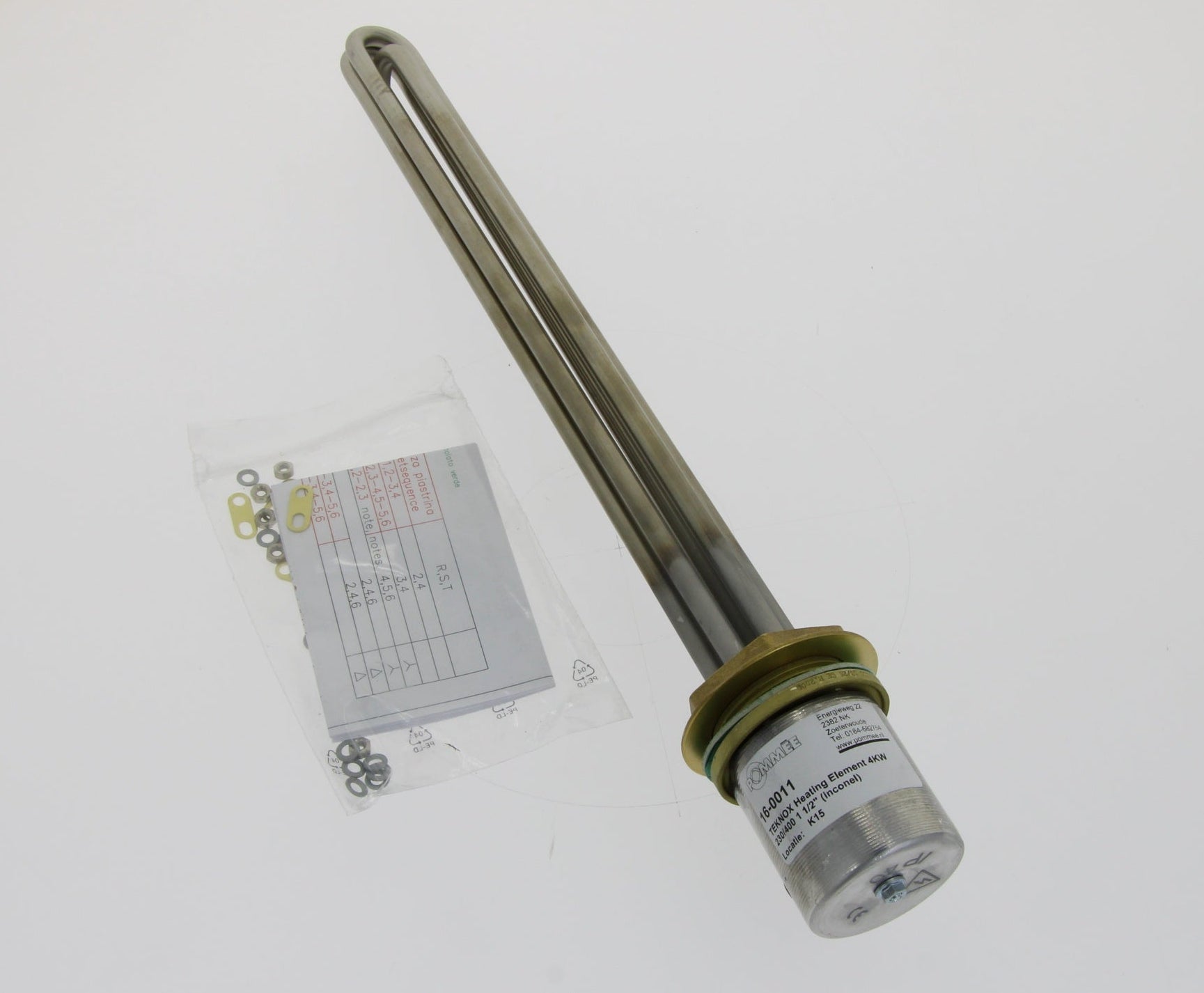 TEKNOX Heating Element 4KW 230/400 1 1/2" (inconel) for TEKNOX Simplex 80 & P80
