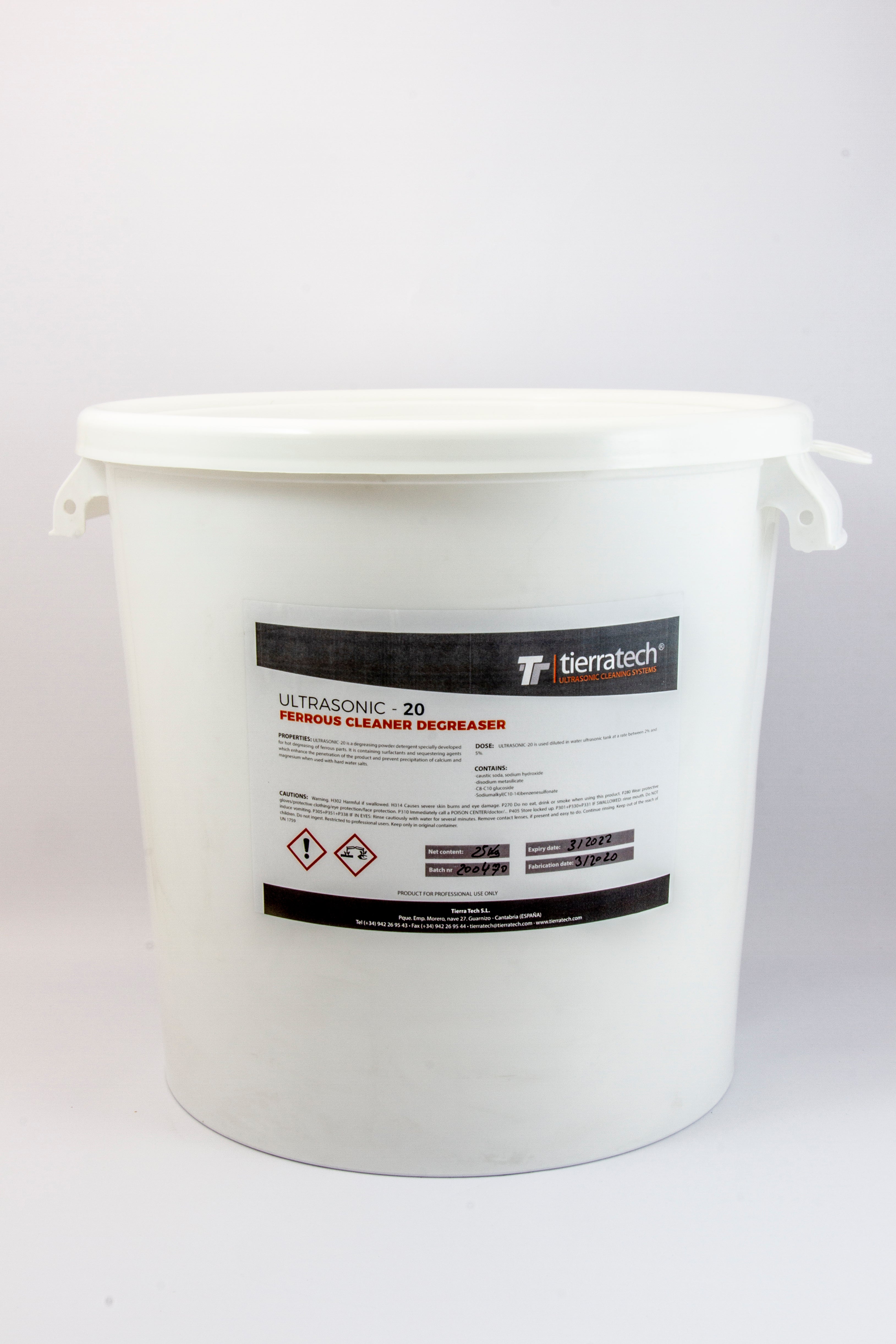 Tierra Tech ULTRASONIC-20 cleaning product - metals (no Alu) (5%) - 25kg