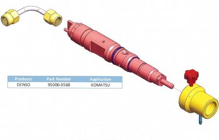 MAKTEST Adaptor set DENSO - KOMATSU (275) (0561 09E 0582) (095000-0560)