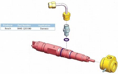 MAKTEST Adaptor set BOSCH - DAEWOO (0445 120 040)