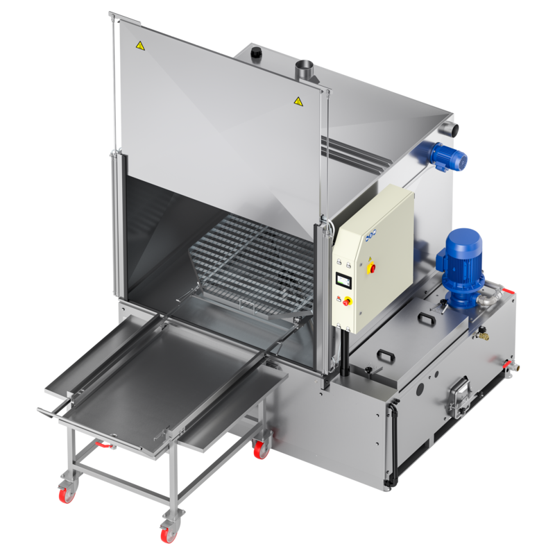 ROBUR Rotating basket metal parts washer for very large volume and heavy parts