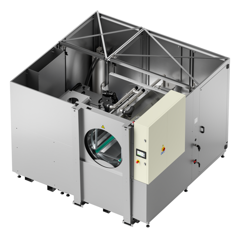 ROTOR 3B Automatic spray and hydrokinetic immersion parts washer with rotation on horizontal axis, with triple tank