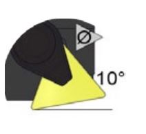 SERDI tip holder 2711 ISO 6.35 10* for diam. 35-70mm
