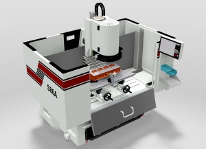 s80 surfacer with angled cylinder head on leveling table